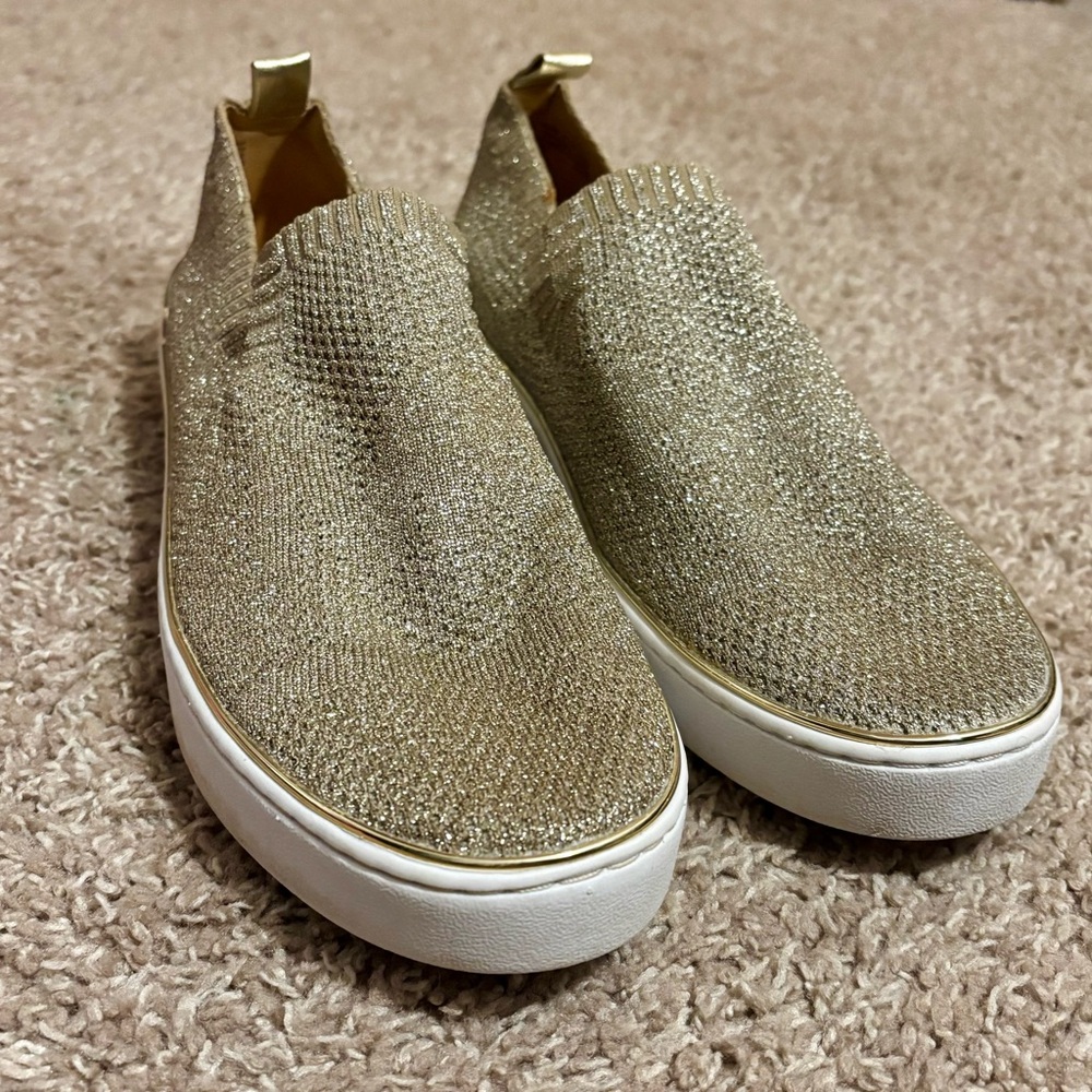 Michael Kors Sparkling Gold Slip-On Sneakers